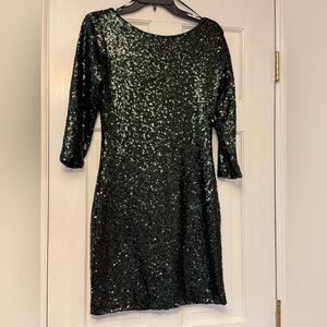 Glamorous Long Sleeve Sequin Dress